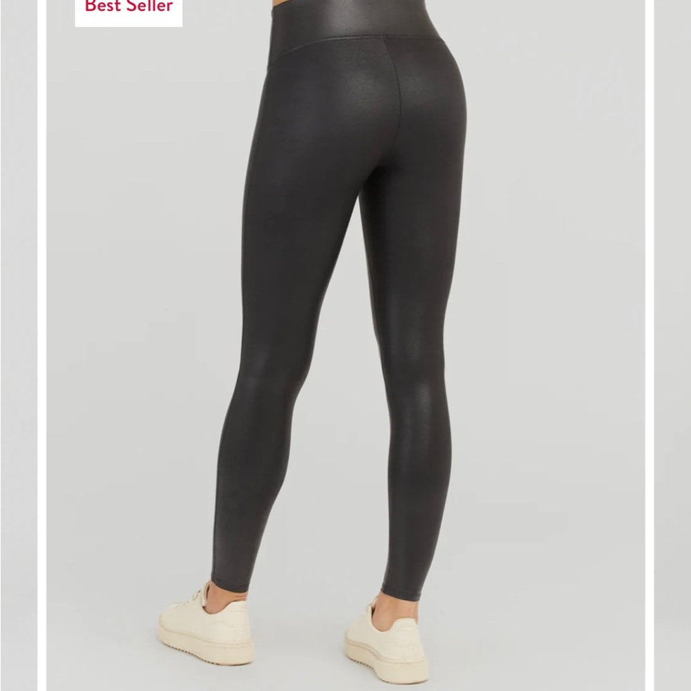 Size small faux leather Spanx! Only worn a few times.